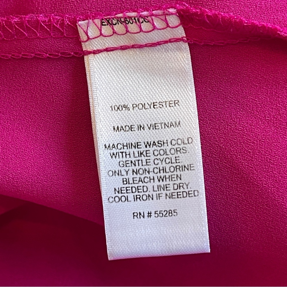 Express Button Front Fuchsia Pink Portofino Shirt… - image 7